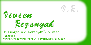 vivien rezsnyak business card